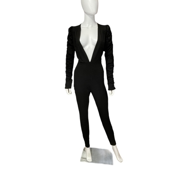 Black Deep V Ruched Sleeve Bodysuit
New - Picture 3 of 7